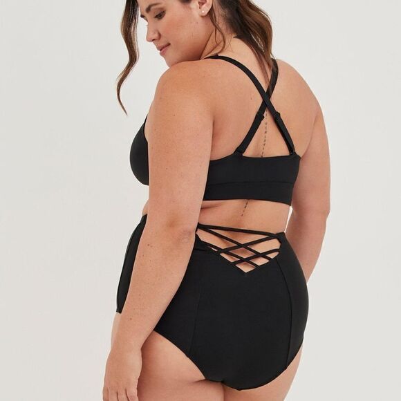 Torrid High-Rise Strappy Back Swim Bottom 1X - Picture 3 of 12